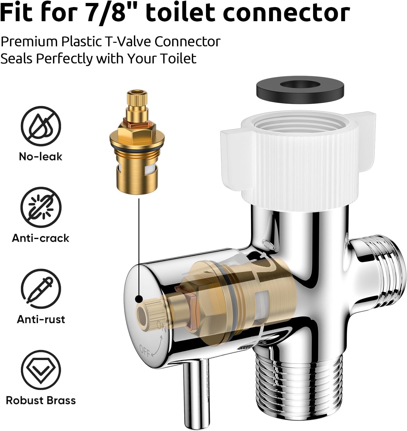 Arofa Hands-Free Handheld Bidet Sprayer for Toilet, Dual Control Mode Spray Handheld Bidet with Adjustable Water Flow, Bidet Toilet Sprayer with Bidet Hose for Feminine Wash