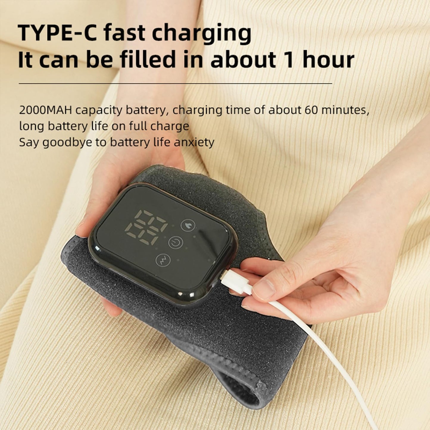 2PCS Naxir Foot Revive Massager, Portable Triple Method Ankle Wrap with 3 Vibration Modes