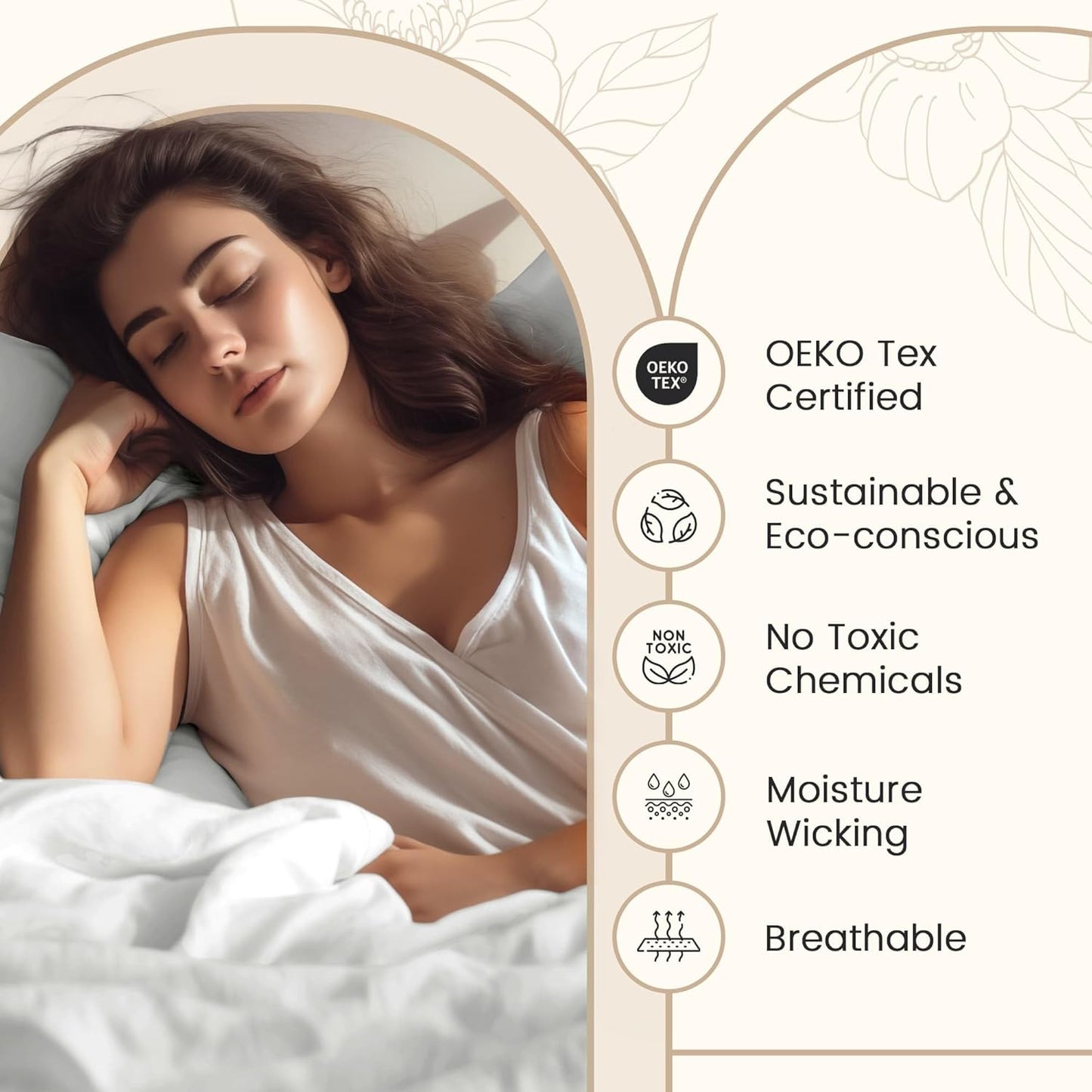 100% Egyptian Cotton Twin Sheets Set, 800TC Sateen Weave 3 PC Twin Bed Sheets, Fully Elasticated Sheet & Pillowcase Sets, Soft & Comfy No lint Machine Washable Fade Resistant- White