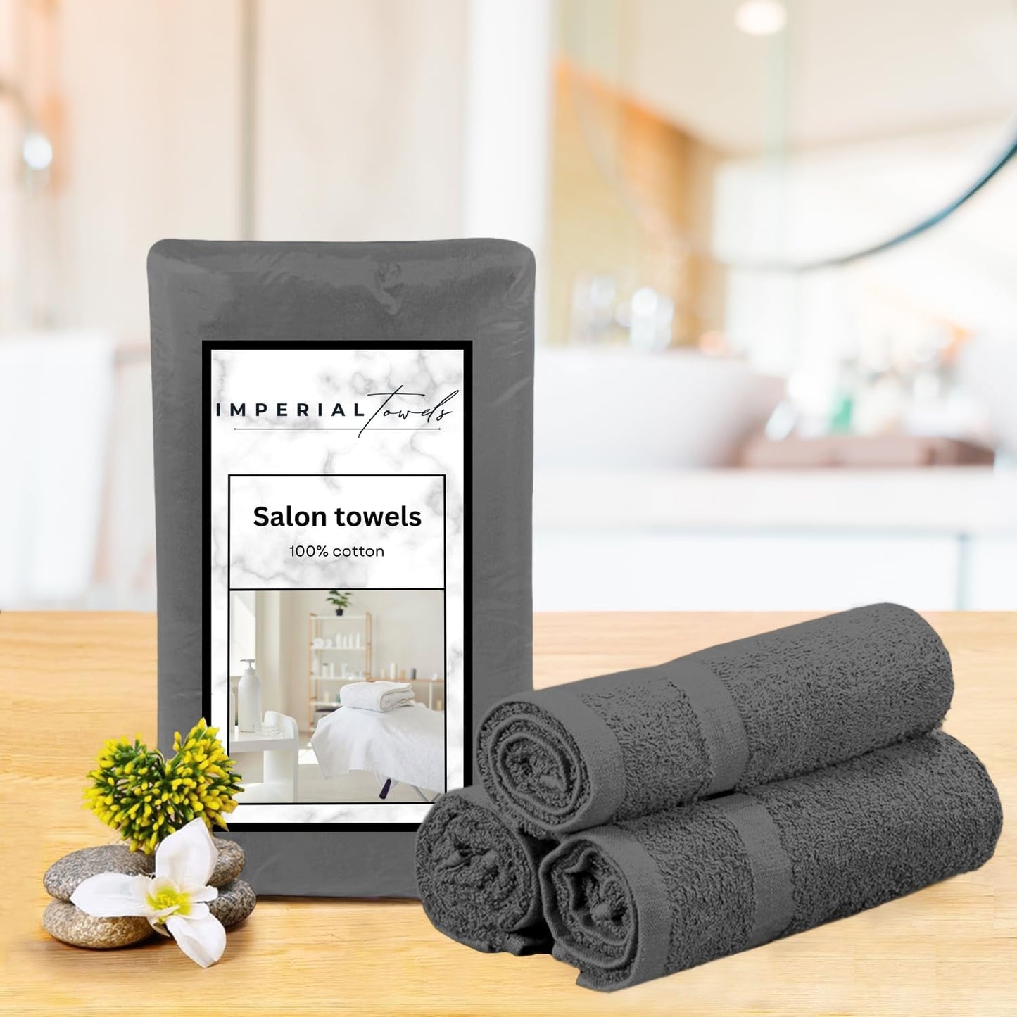 50 PK Saloon Towel Dark Grey