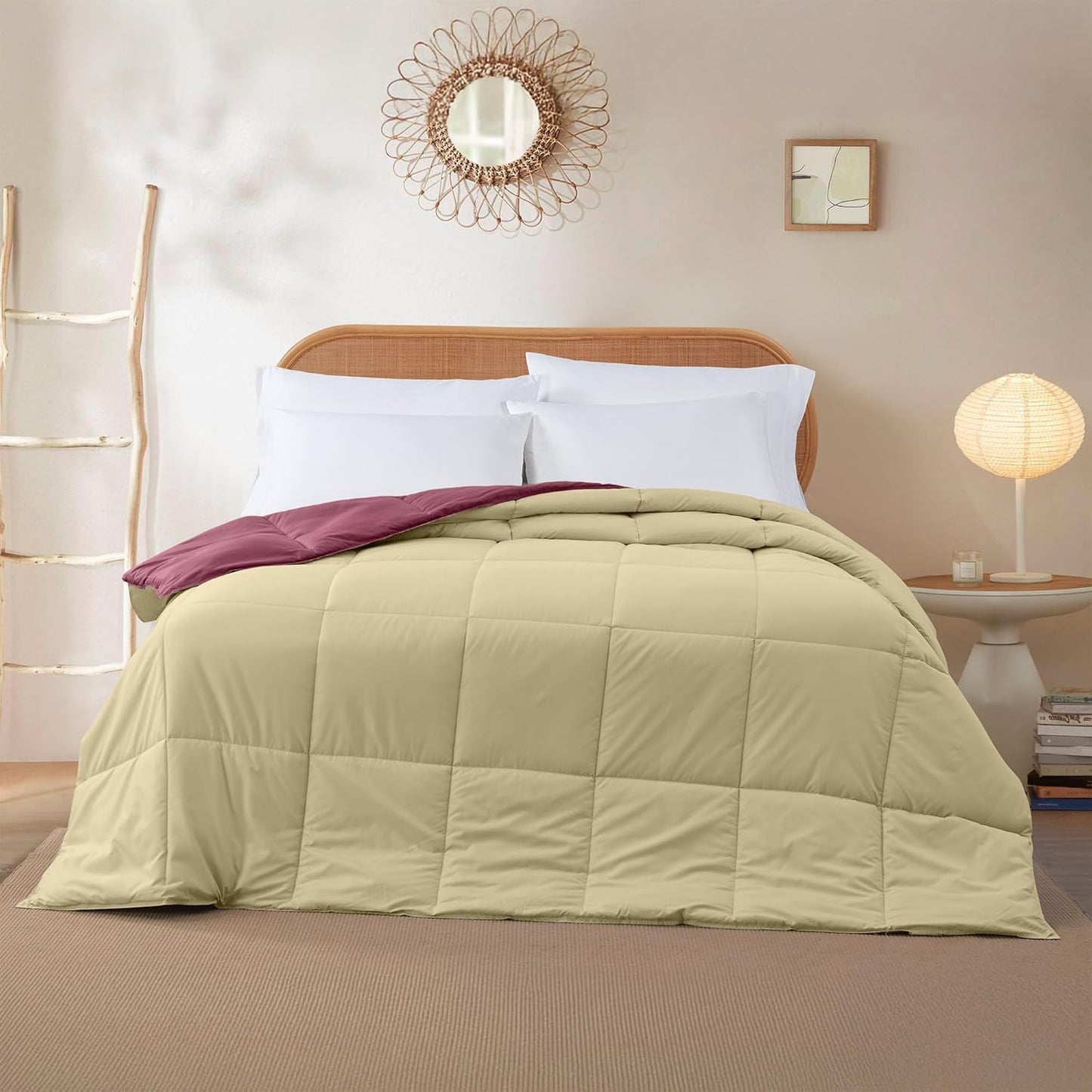 Modern Threads Down Alternative Reversible Comforter Red/Beige King