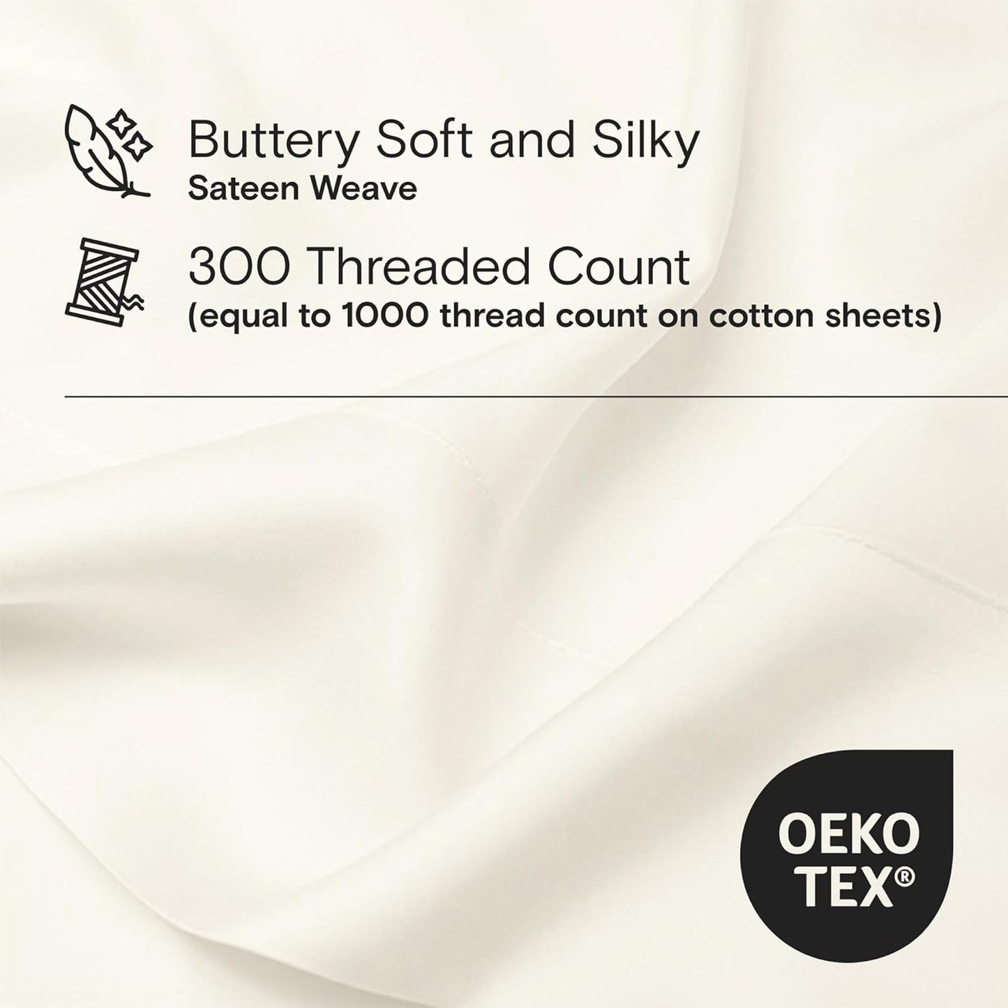 DOZ Duvet Cover Set, 100% Viscose derived from Bamboo, Organically Grown, Buttery Soft, Cooling Duvet Covers, High GSM, 1 Duvet Cover and 2 Pillowcases, 90"x90" (Ivory, Full/Queen)