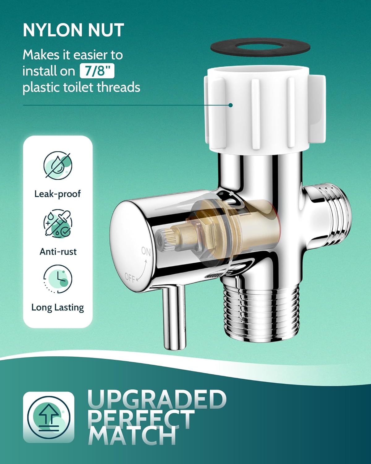 Handheld Toilet Bidet Sprayer for Toilet-Adjustable Water Pressure Control with Bidet Hose for Feminine Wash, Stainless Steel Brushed Nickel Cloth Diaper for Baby Wash (Stainless Steel, 3 Pack)