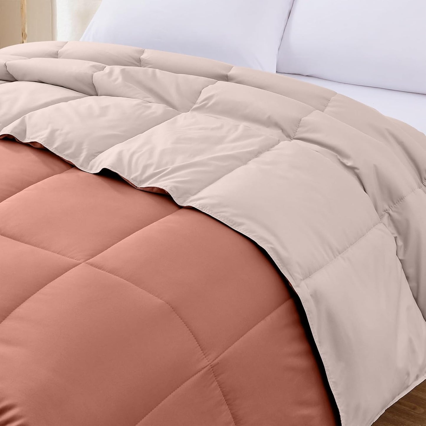 Modern Threads Down Alternative Reversible Comforter Dark Rose/Pink Twin