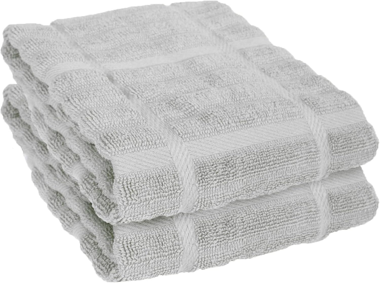 All-Clad Solid Kitchen Towels: Highly Absorbent, Super Soft Long Lasting - 100% Cotton, 17"x30" Tea Towels for Cleaning & Drying Dishes, Pans, Glassware, or Countertops, (2-Pack), Titanium Gray