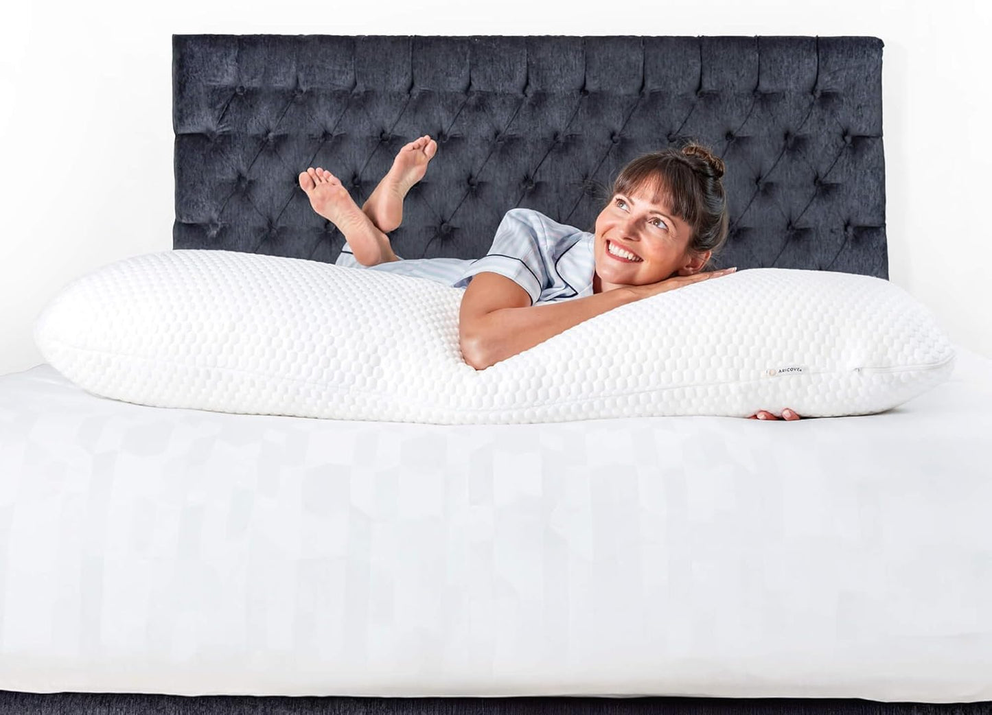 Aricove Body Pillow for Adults, Side Sleeper Pillow for Bed, Full Body Support in Long & Large Size, Tencel Lyocell Cover, Firm Memory Foam & Soft Microfiber, 20x54 inch, Machine Washable