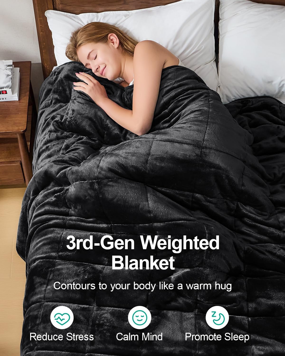 Super Fuzzy Soft Sherpa Fleece Weighted Blanket, 20 lbs Dual Sided Fluffy Heavy Weighted Blankets for Adults - No Bunching with Double Layers of Soft Inner Lining (80"x 87", 20 Pounds)