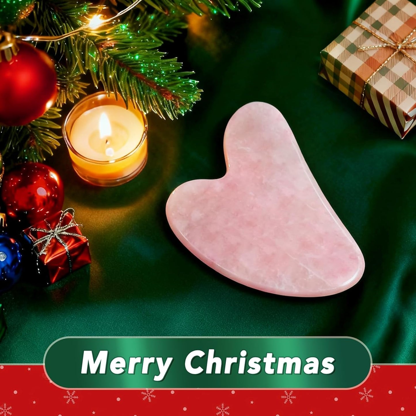 huefull Gua Sha Facial Tools for Face and Body –Spa Gifts for Women, Natural Rose Quartz Guasha Tool for Face, Relieving Tension,Self Care Gift for Women & Men