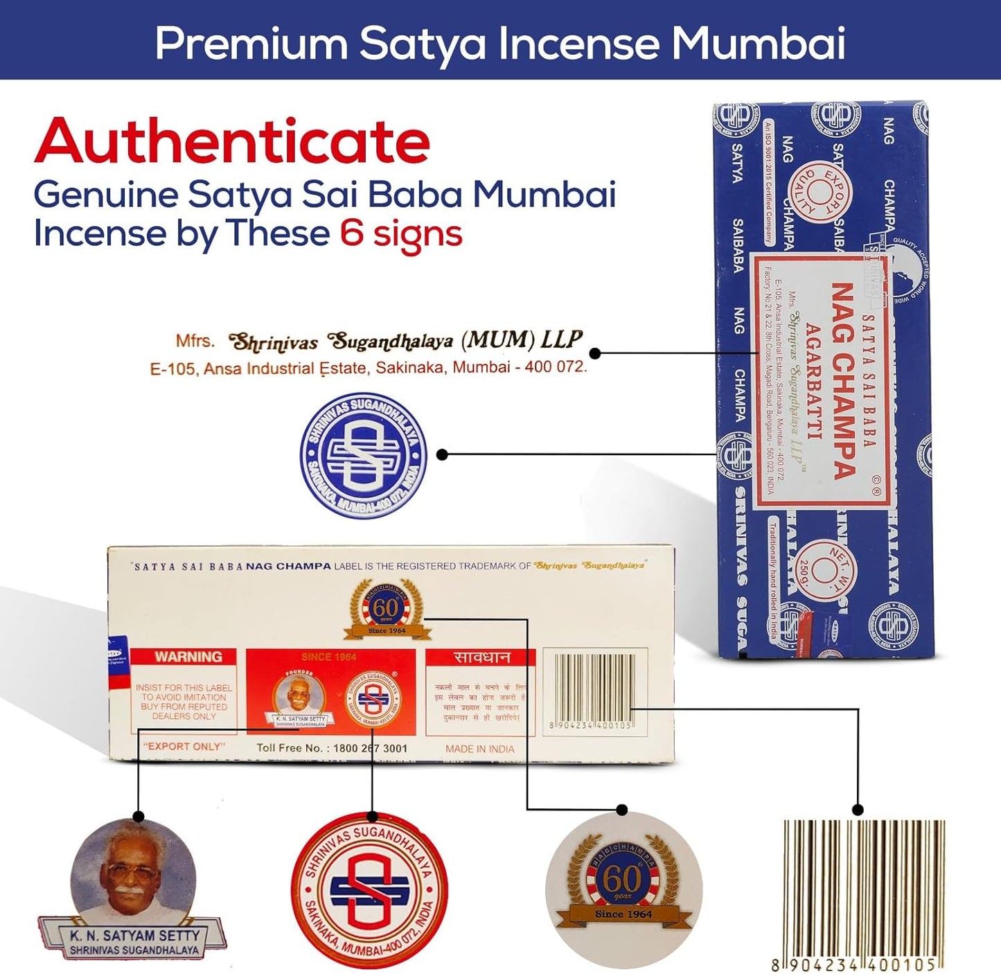 Satya Sai Baba Nagchampa Insence 250 gm Pack Bundle with Raajsee Incense Stick Holder, Insense Sticks Nag Champa Agarbatti