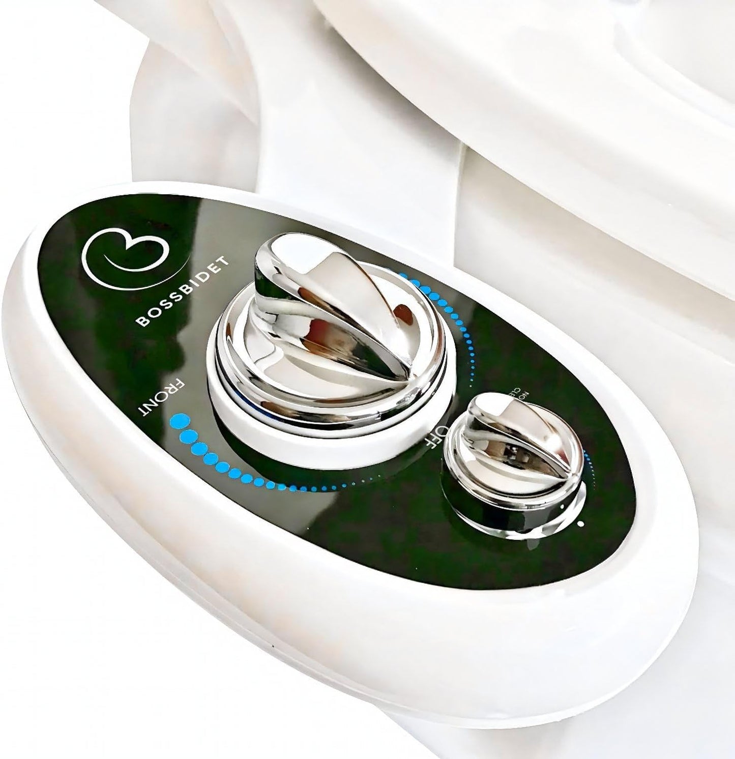 BossBidet, Luxury Bidet Toilet Seat Accessory - Water Sprayer Attachment to Clean Your Rear End. For Men, Women, Children - Non-Electric, Dual Nozzles, Aesthetic Design - Home & Bathroom Accessories