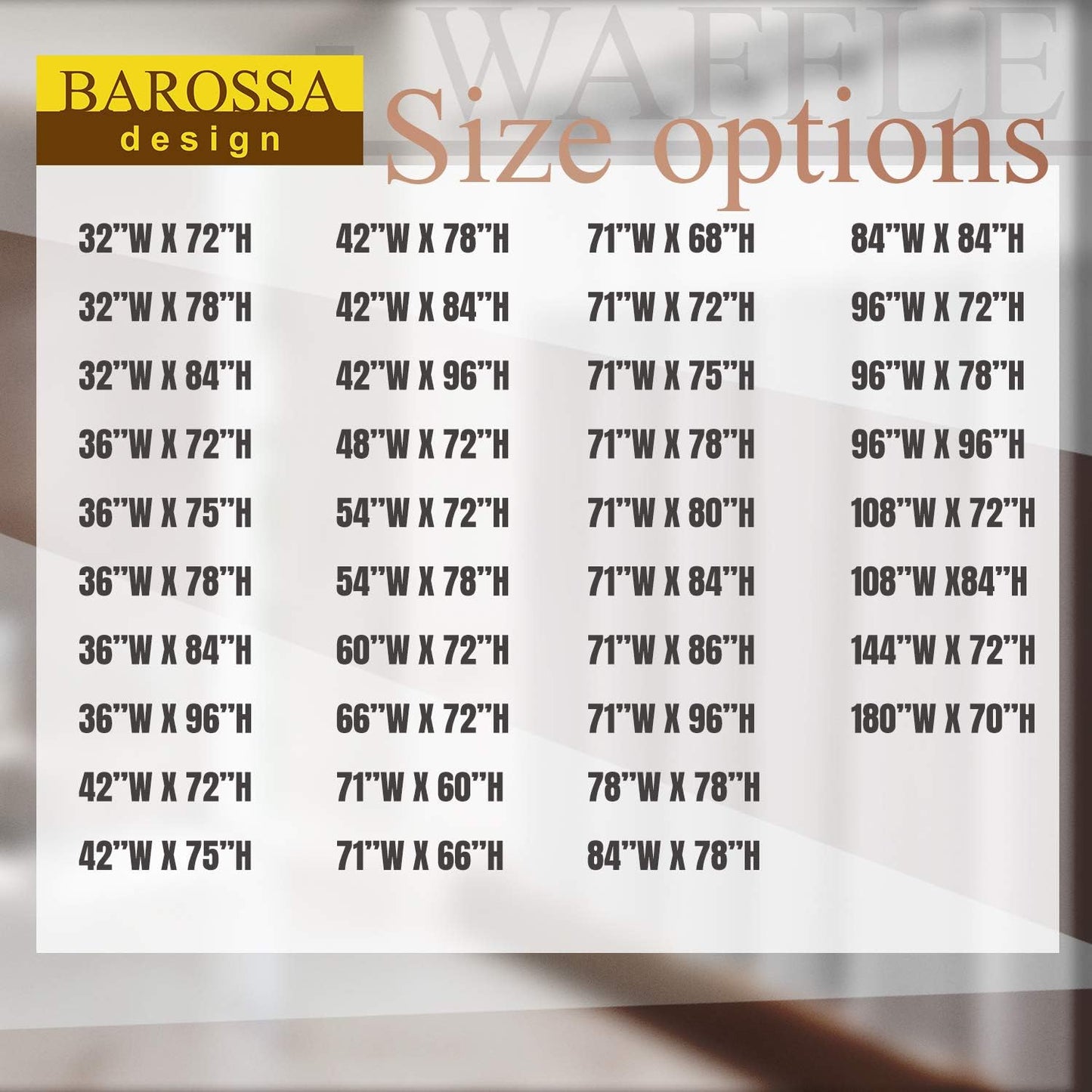Barossa Design Long Shower Curtain with 78 inch Height, Fabric, Waffle Weave, Hotel Luxury Spa, Water Repellent, Machine Washable, 230 GSM Heavy Duty, White Pique Pattern Decorative Bathroom Curtain