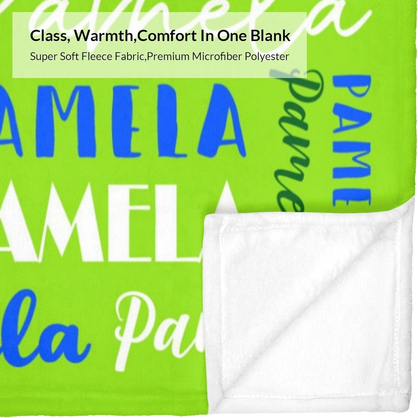 Name Blanket Personalized Blanket for Adult Kids Flannel Customize Throw Blanket Custom (Color 23, 60 x 80 Inches)