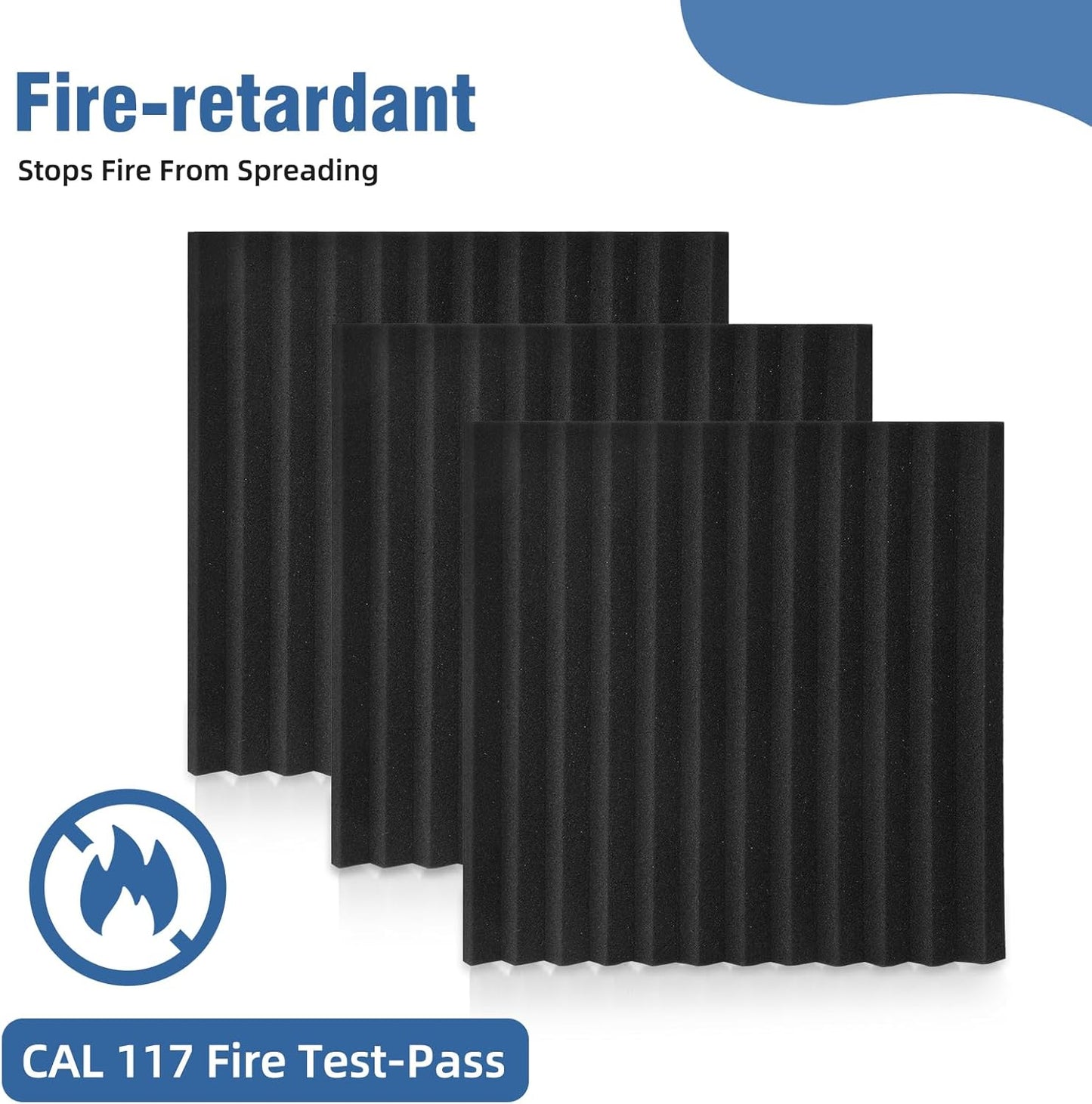 100 Pack Acoustic Panels 1 X 12 X 12 Inches - Acoustic Foam Studio Foam Wedges High Density Panels Soundproof Wedges Charcoal …