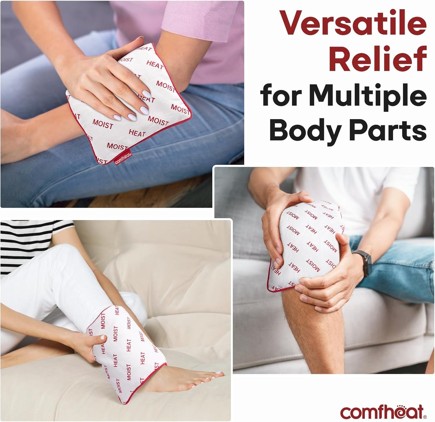 Small Heating Pad Microwavable with Cotton Washable Cover 11x6.3 Lavender Heat Pad for Pain Relief, Natural Fillings Moist Warm Compress, Microwave Hot Pack for Muscles, Joints
