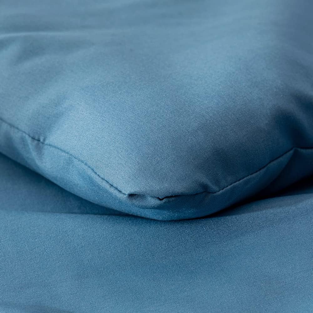 KAREVER Lake Blue Comforter Set Twin Solid Blue Bedding Quilt Set Boys Bright Blue Blanket Set for Kids Teens Lightweight Breathable Durable Women Bed Comforter Set