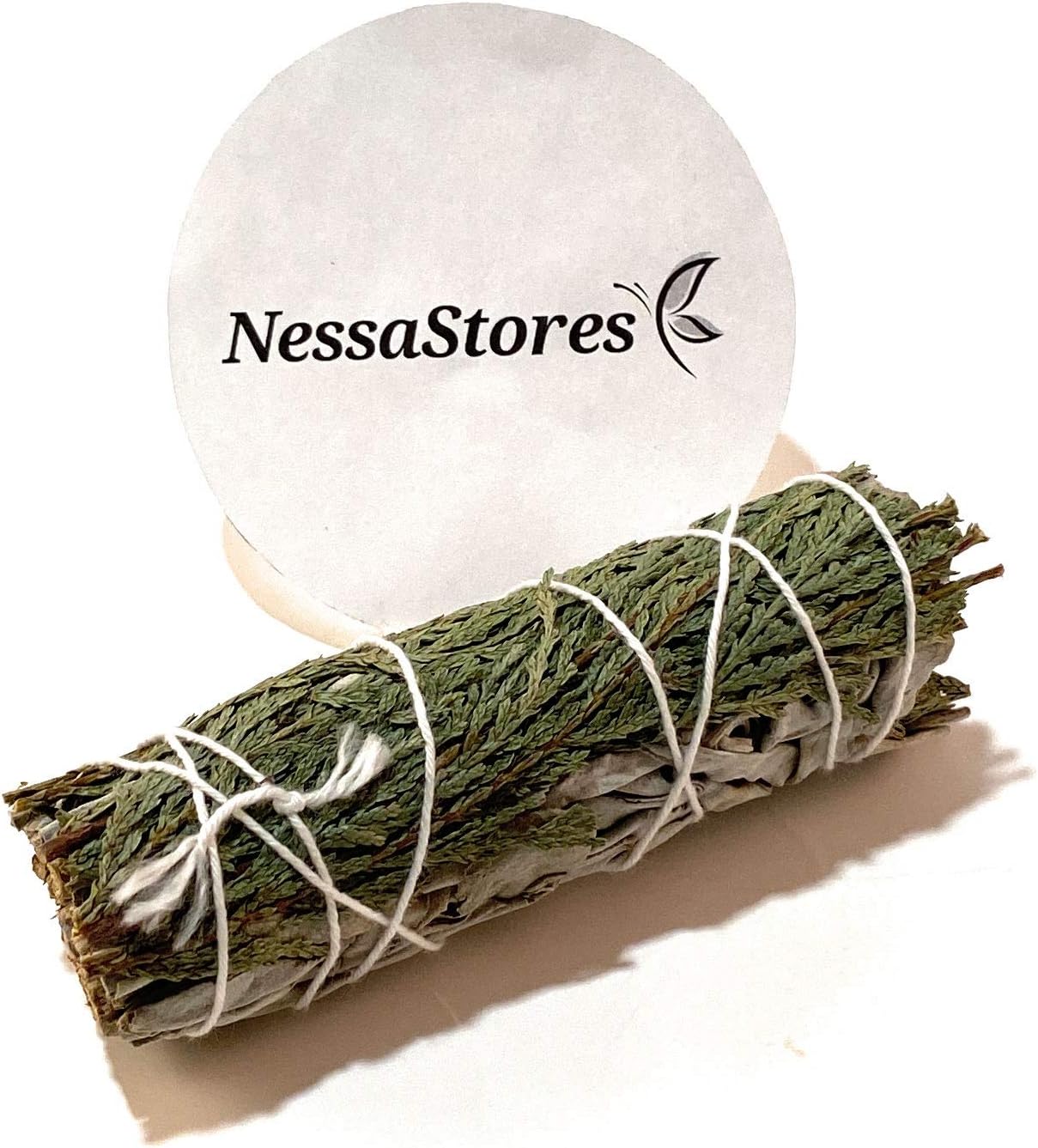 NessaStores 30 pcs California White Sage & Cedar Smudge Sticks, 4-Inch Hand Tied, All Natural, Ethically Sourced for Negative Energy Removal Home Cleansing, & Attracting Positivity JC-