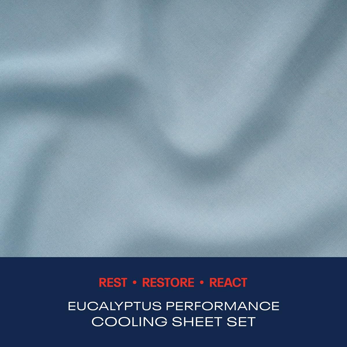 Reebok Full Size Sheet Set from Tencel Eucalyptus - Soft, Cooling & Breathable for Hot Sleepers, Deep Pocket Up to 17 Inches, 4Pc Hotel Luxury Bedding Set, Bedsheet & Pillowcases (Niagara Mist, Full)