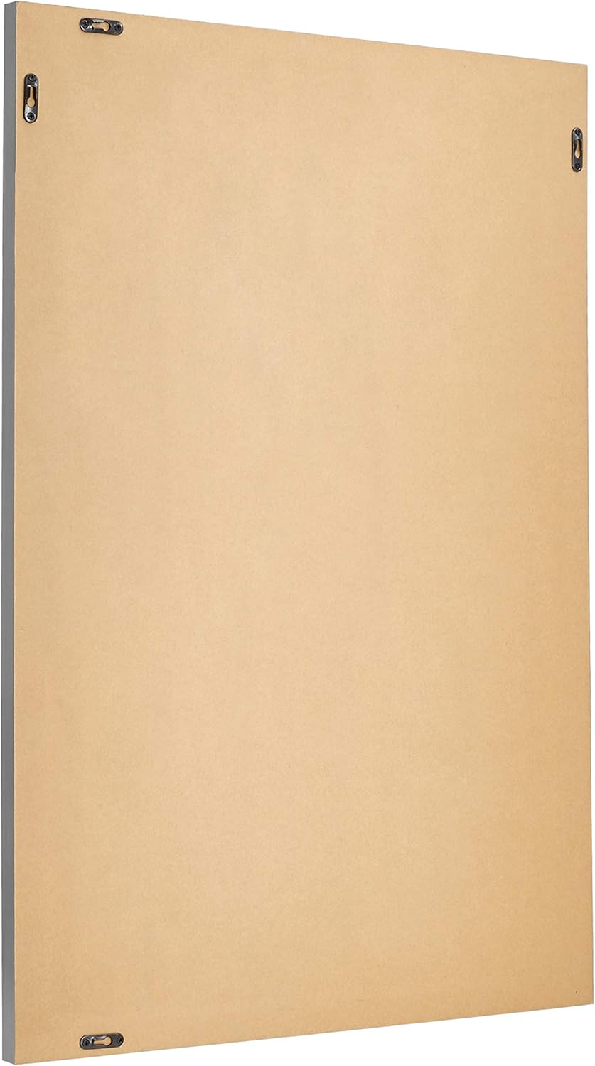 Amazon Basics Rectangular Wall Mount Mirror 24" x 36", Standard Trim, Nickel