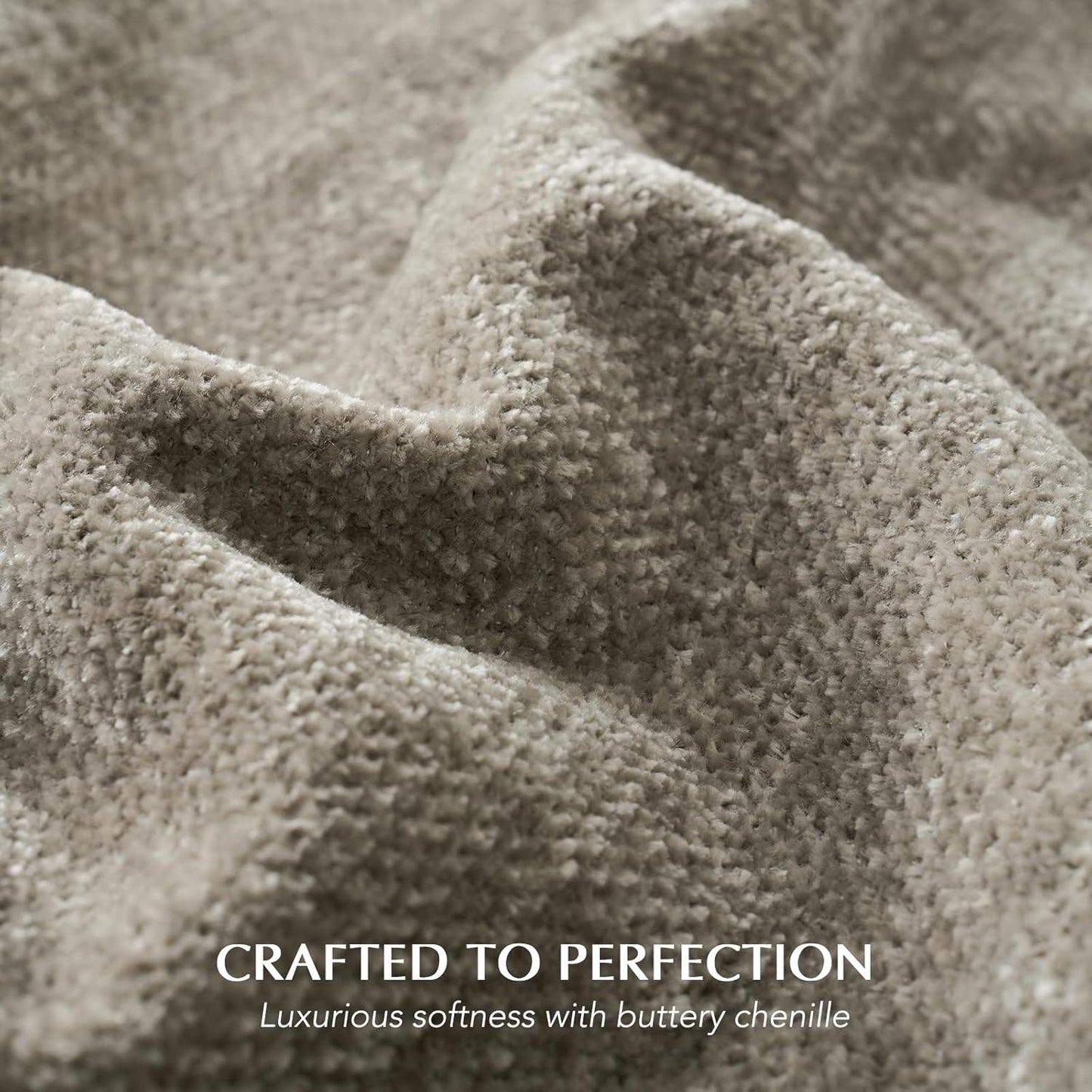 EVERGRACE Soft Chenille Throw Blanket for Couch, Cozy Plush Fuzzy Decorative Chenille Knit Throw Blanket with Tassels, Lightweight Blanket and Throws for Bed Sofa Gift Home Decor, Taupe 60"x80"