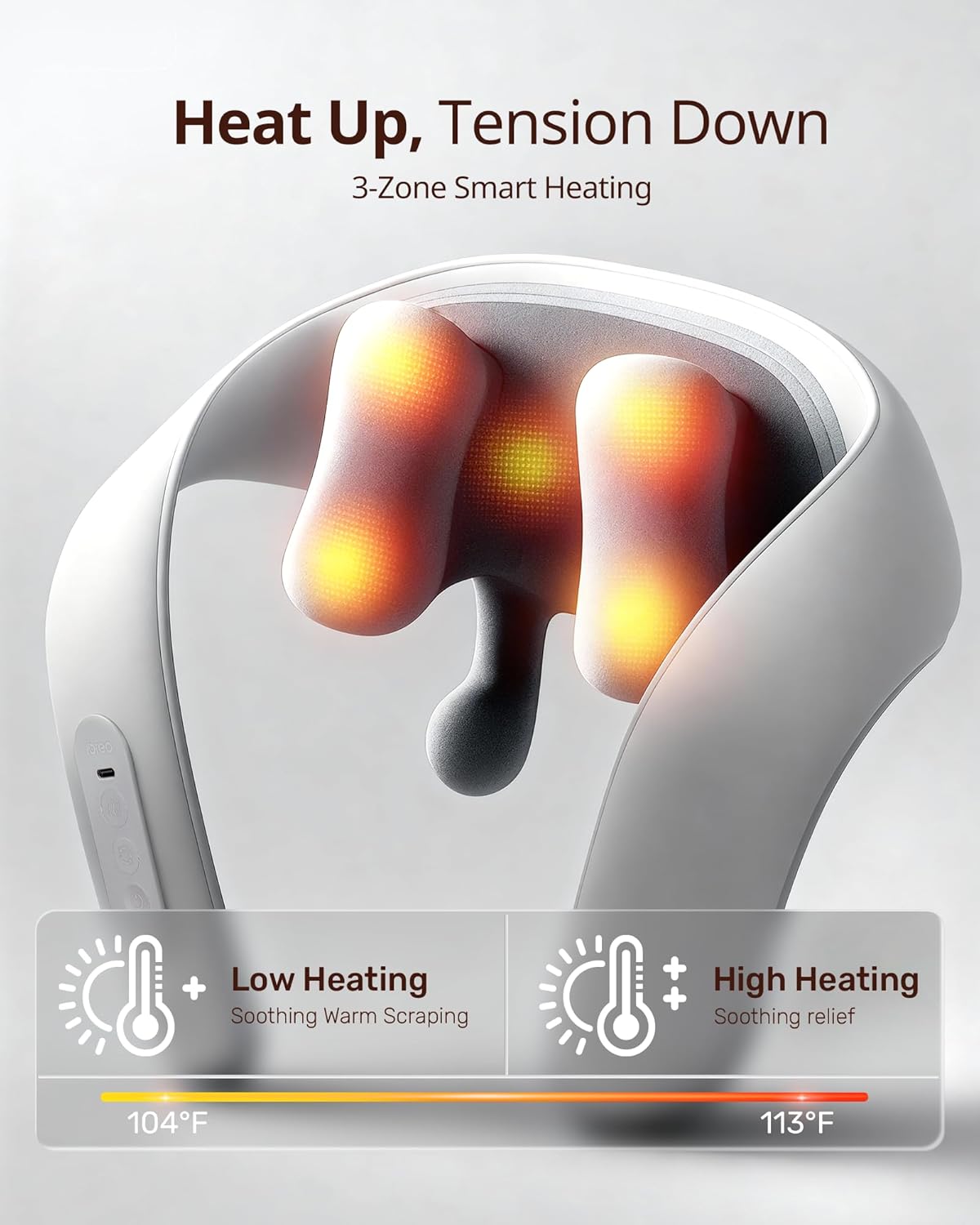 Shiatsu Neck and Back Massagers with Heat, 150 Mins Uses, 4 Modes & Adjustable Massage Head, Electric 3D Deep Tissue Kneading for Shoulder, Leg, Muscle Soreness, Pain Relief, Relaxation for Women, Men