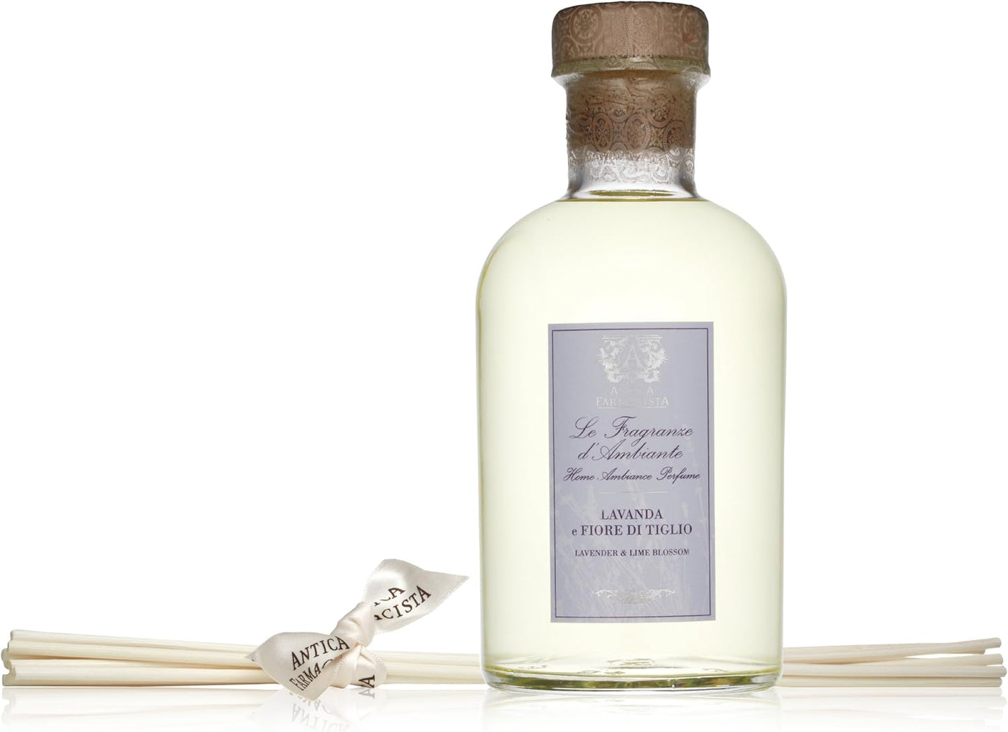 Antica Farmacista Home Ambiance Diffuser - Long-Lasting Reed Scent Diffuser - Luxury Room Freshener Gift - Lavender & Lime Blossom, 16.9 fl oz