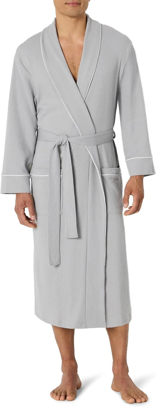 Amazon Essentials Mens Lightweight Waffle Bathrobe (Available in Big & Tall)