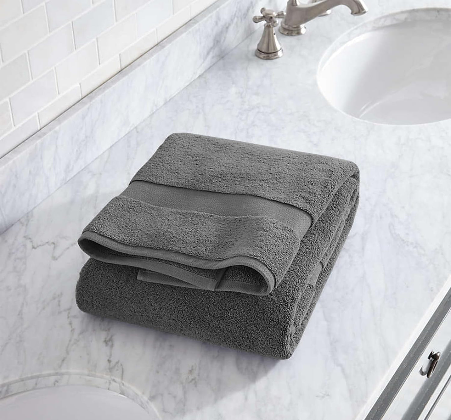 Delara 100% Organic Cotton Towels 650 GSM Plush Feather Touch Quick Dry Bath Towel, Pack of 8 GOTS Certified, Oeko-Tex Green Certified, Organic Cotton Bath Towel, 30"X58"