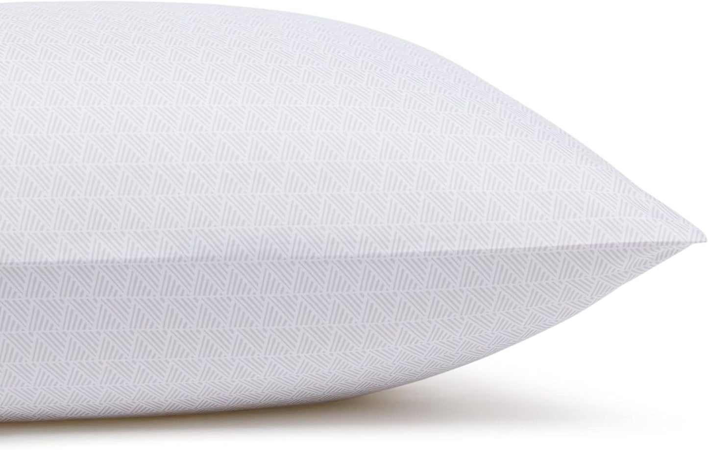 Amazon Basics Lightweight Super Soft, Cooling Luxury Microfiber 4 Piece Bed Sheet Set With 14-Inch Deep Pockets, King, Gray Crosshatch, Printed