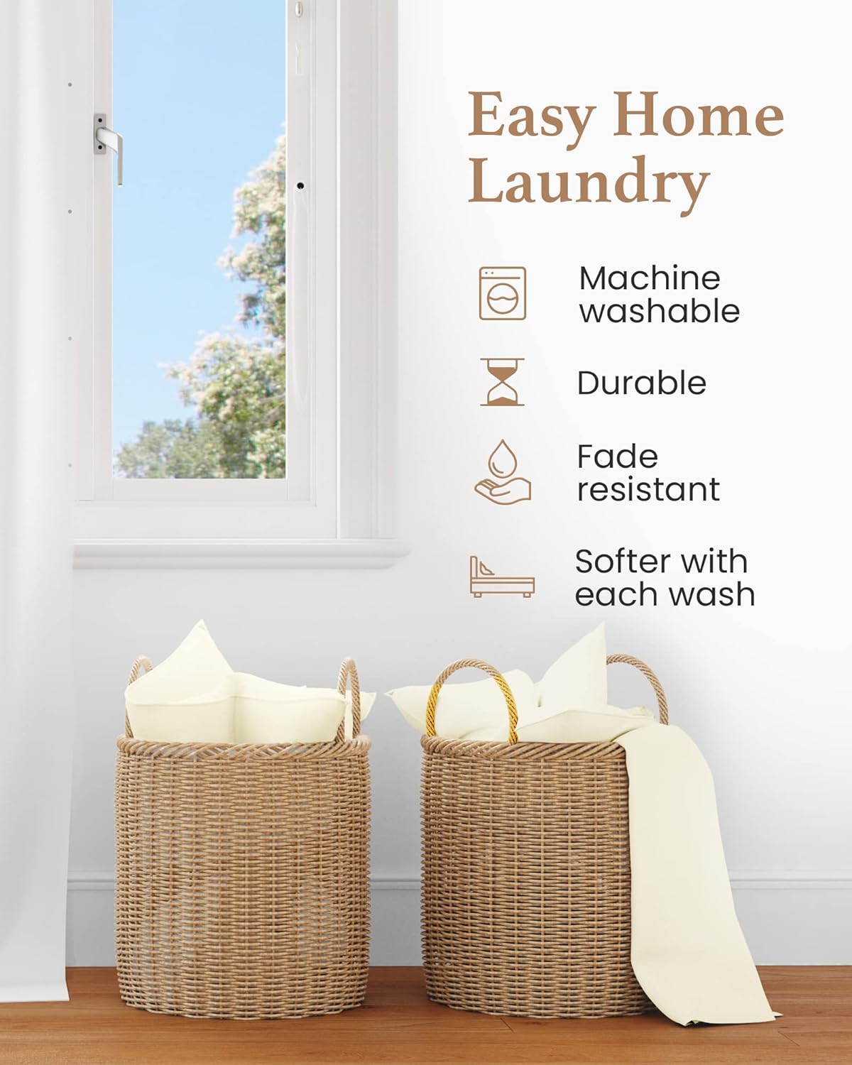 1000 Thread Count Cotton Sheets: 100% Long Staple Egyptian Cotton Full Size BedSheets, Sateen Weave for Soft and Silky Feel, 4 Piece Cotton Ivory Sheet Set, Fits Mattress Upto 16" Deep Pocket