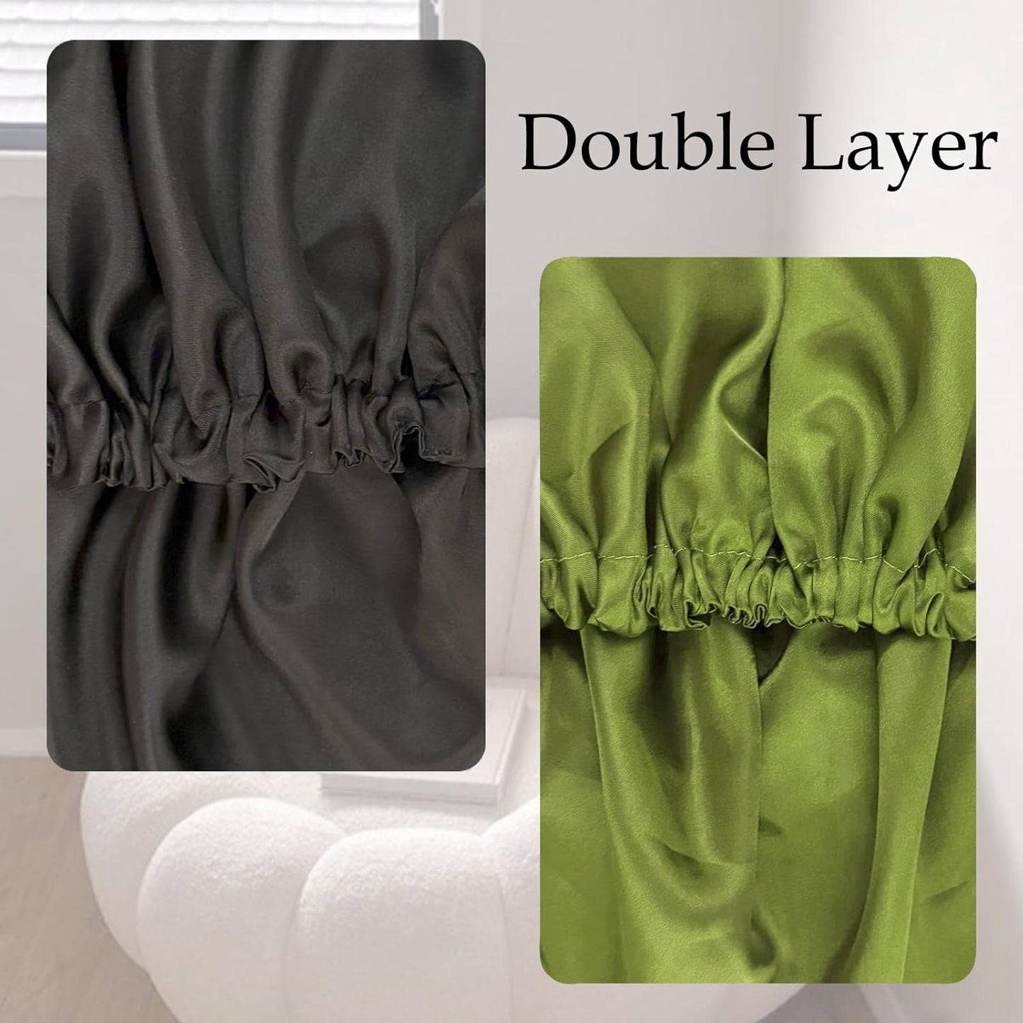 Satin Bonnet Double Layer Silk Bonnet for Sleeping Women Hair Care for Natural Curly