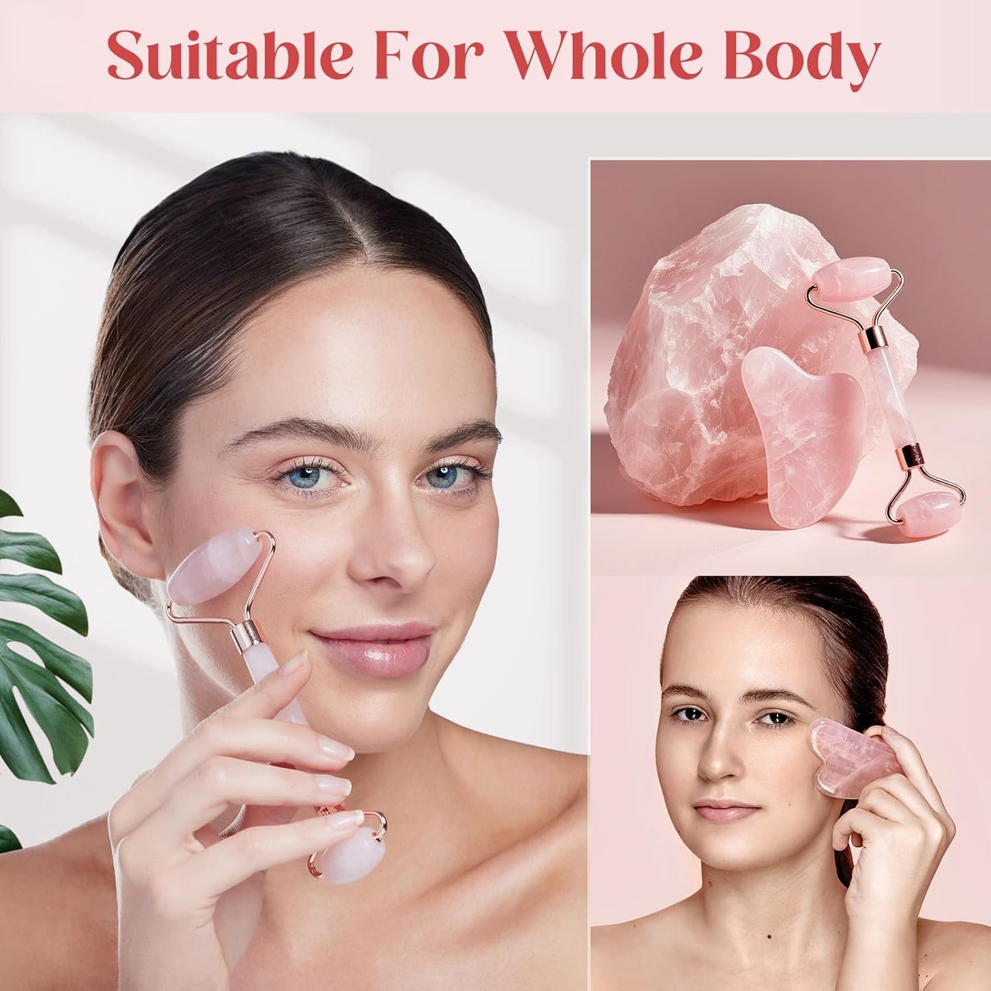 Christmas Gifts for Women - Stocking Stuffers for Women, Luxurious Self Care Relaxation, White Elephant, Birthday, Valentines Day Gift Ideas for Her, Wife, Mom, Unique Pink Beauty Gift Set