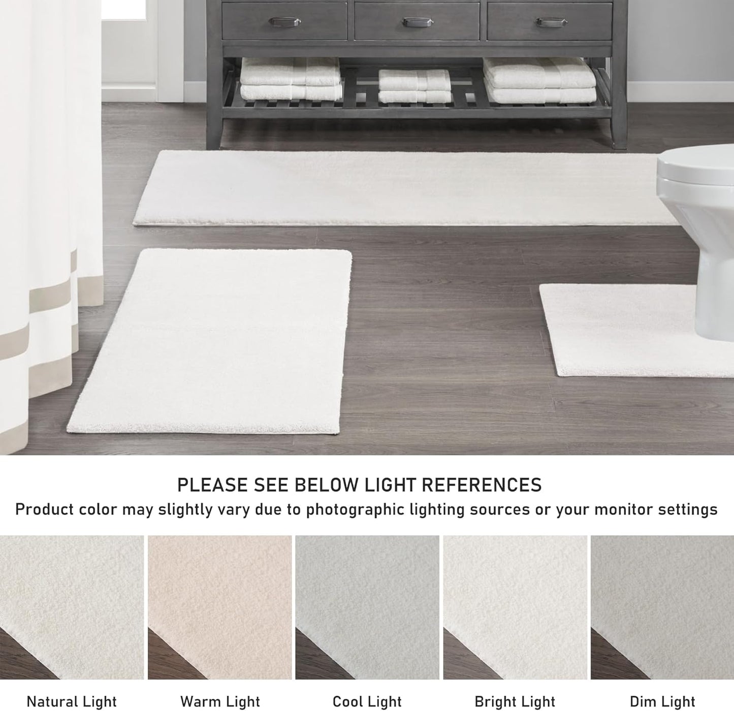 Madison Park Signature Non Slip, Luxrurious Plush Mat, Absorbent, Quick Dry, Spa Design Bath Room Décor Marshmallow Bathroom Rug, 1'8"x2'6", Cream