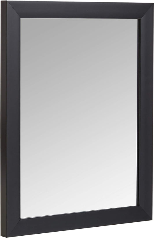 Amazon Basics Rectangular Wall Mount Mirror 16" x 20" - Standard Trim, Black