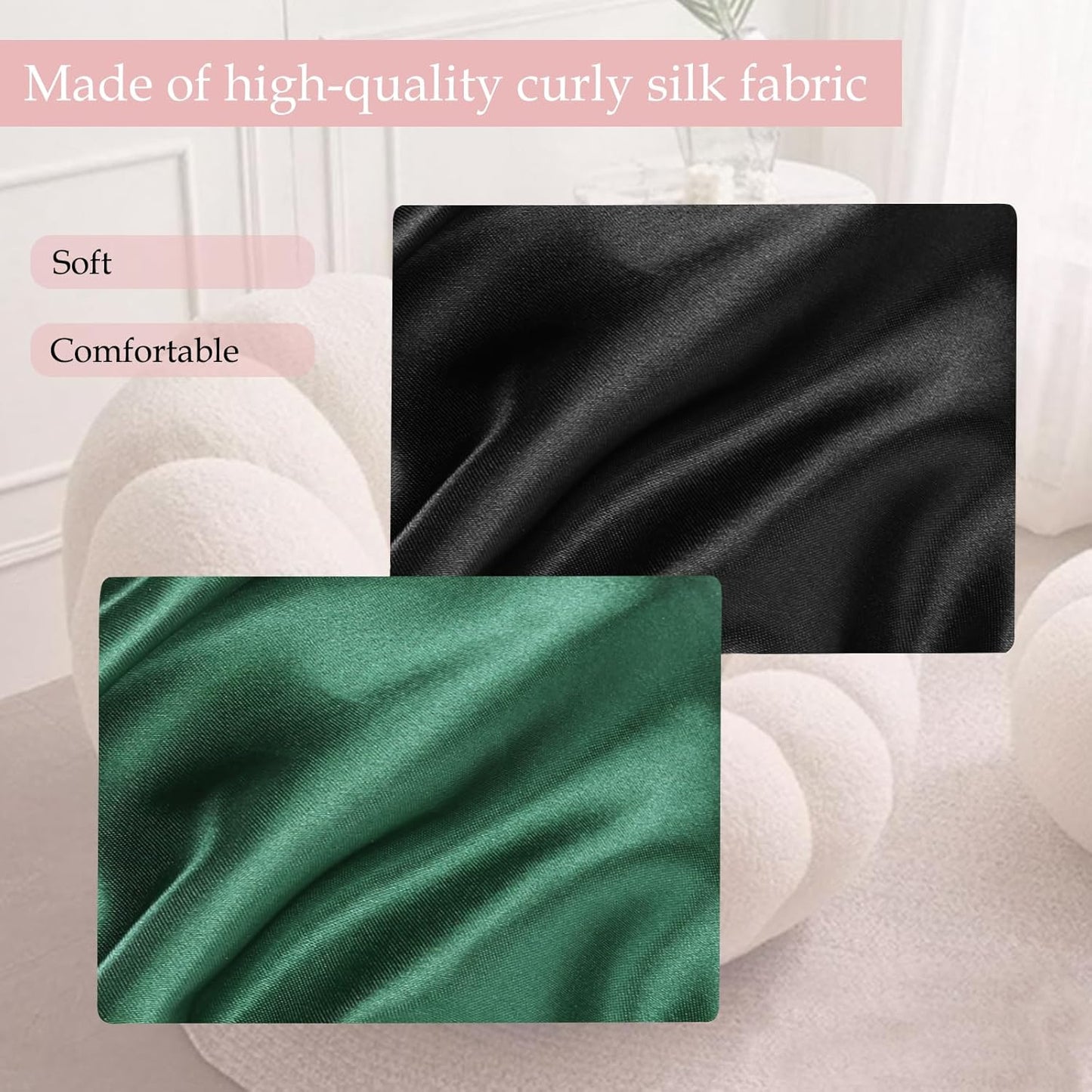 Satin Bonnet Double Layer Silk Bonnet for Sleeping Women Hair Care for Natural Curly
