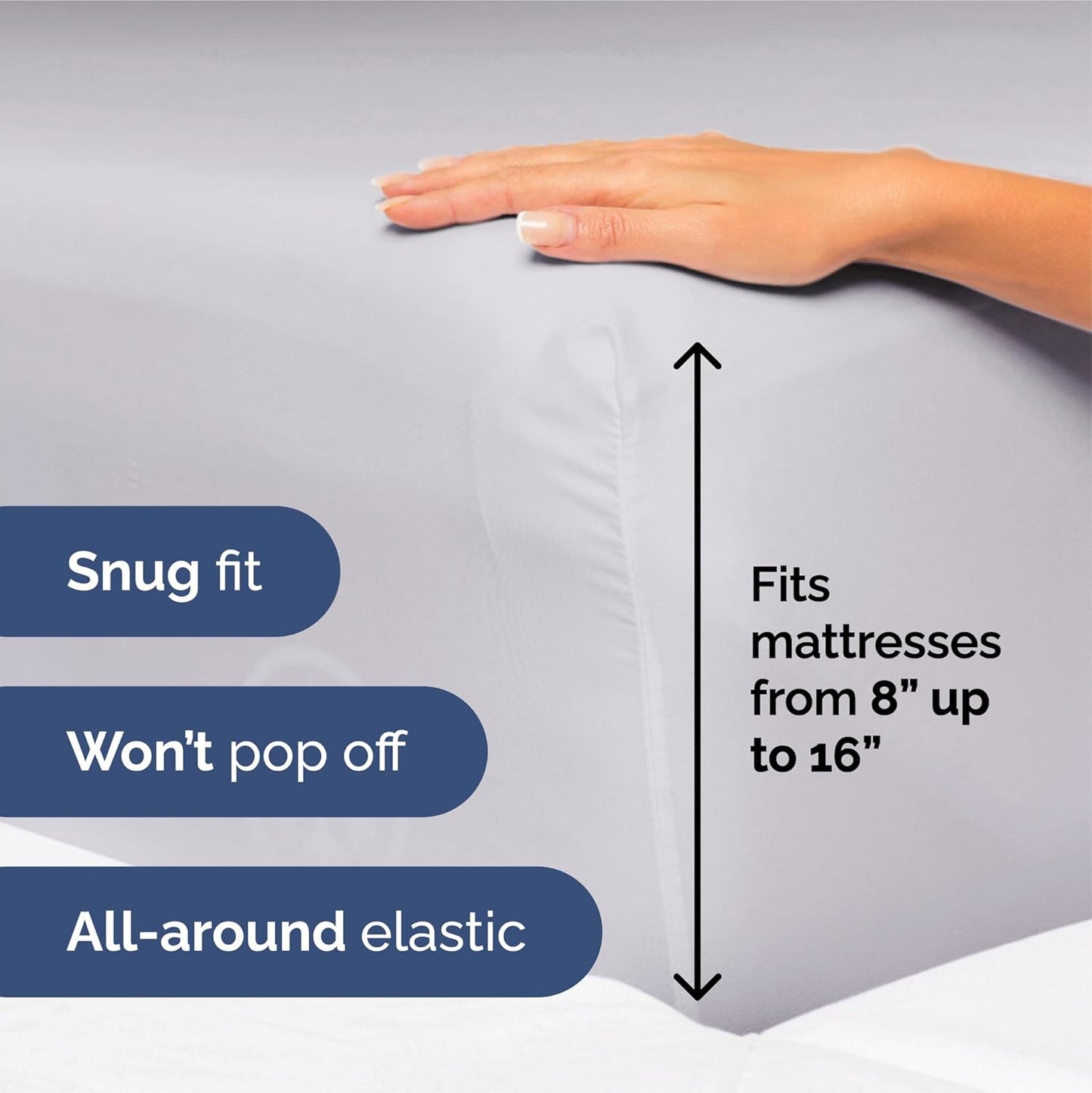 Split King Size 5 Piece Sheet Set - Extra Soft, Breathable & Cooling Sheets - Hotel Luxury Bed Sheets for Women & Men - Deep Pockets, Easy-Fit & Wrinkle-Free Sheets - Light Lilac Oeko-Tex Bed Sheets
