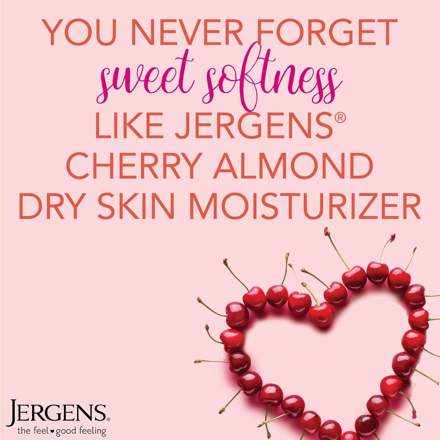 Jergens Original Scent Dry Skin Body Lotion, Hand and Body Moisturizer, Cherry Almond Essence, Dermatologist Tested, 2 Oz, Pack of 20