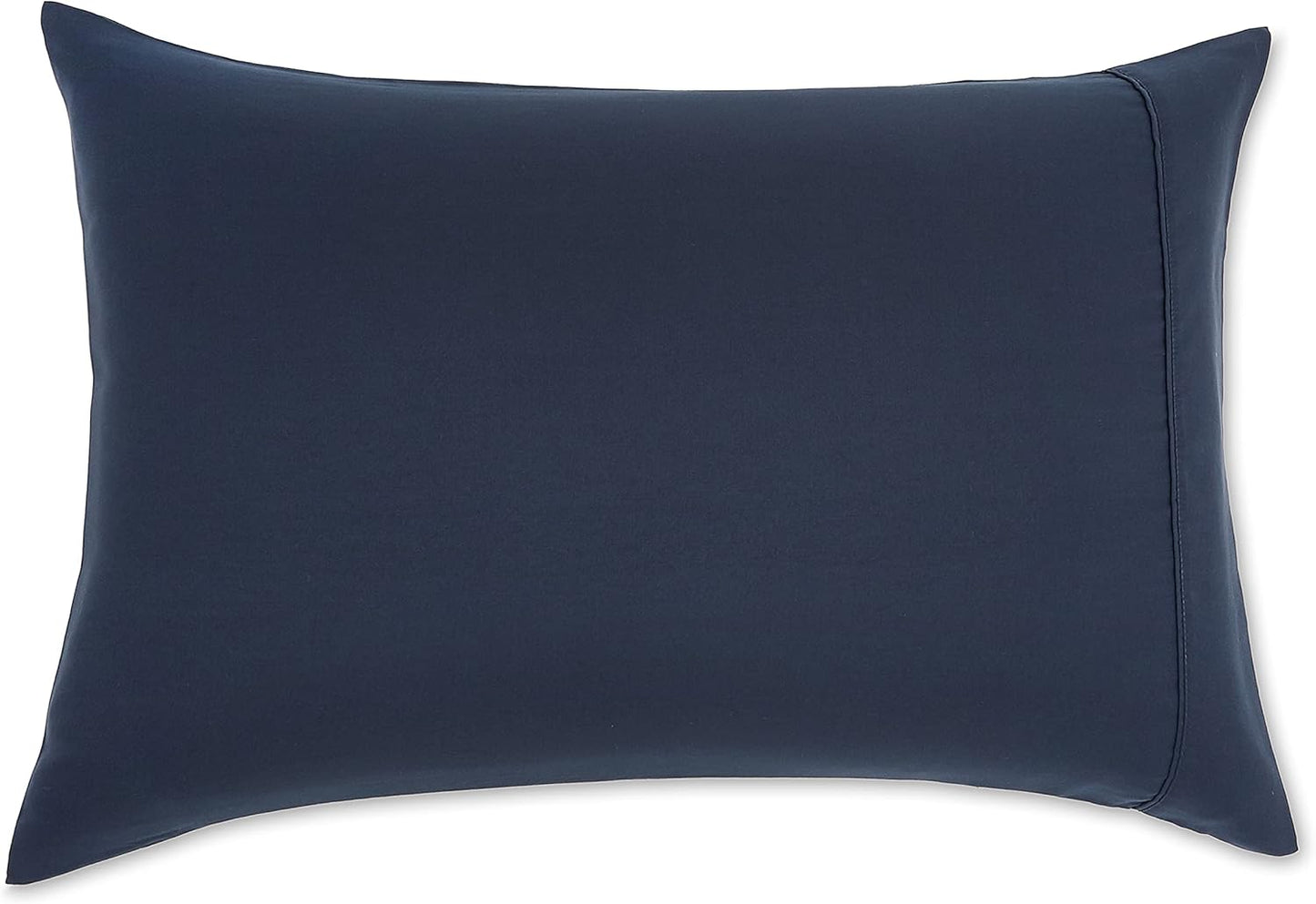 Amazon Basics Standard Pillow Cases Set of 2 - Lightweight, Super Soft Easy Care Microfiber, Navy Blue, 30" L x 20" W, Pillows Not Included