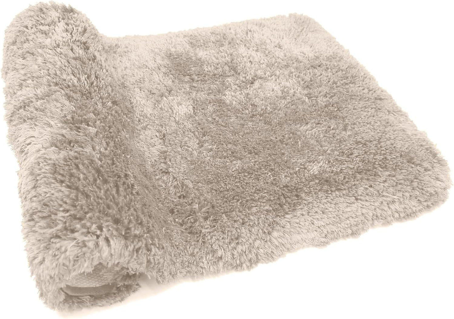 FIFU Bathroom Rugs 20" W x 32" L, Bath Mat for Bathroom, Bedroom, Laundry Room & Kitchen, Non-Slip Rubber Latex Backing, Extra Soft and Absorbent Microfiber Carpet, Machine Washable Rug, Beige