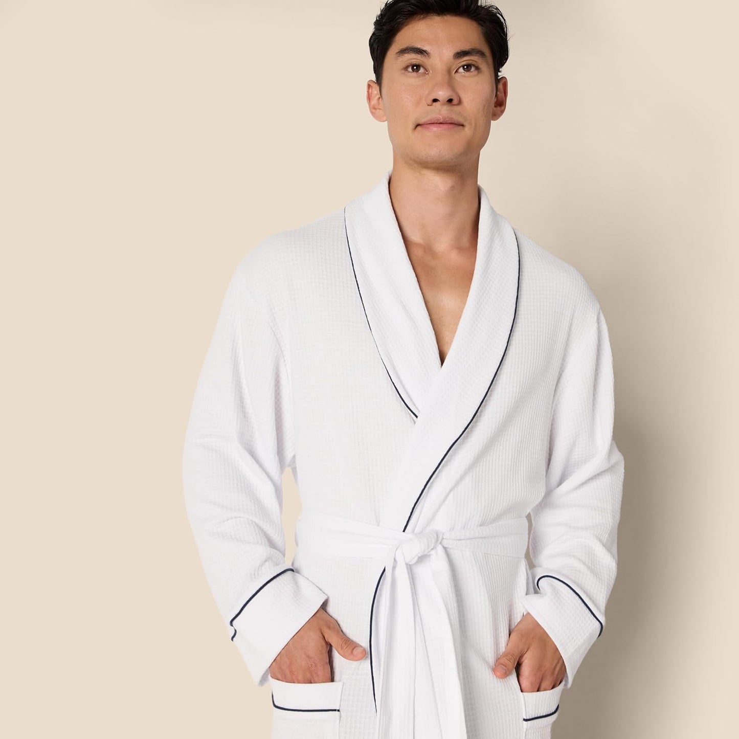 Amazon Essentials Mens Lightweight Waffle Bathrobe (Available in Big & Tall)