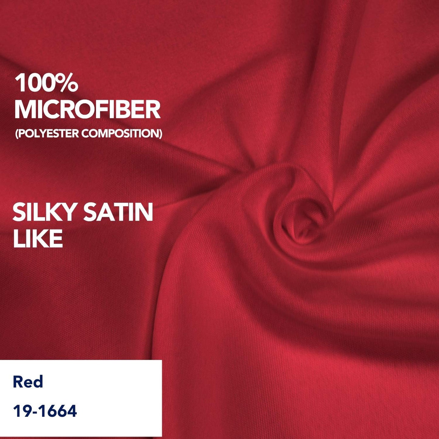 PureFit Wrap Around Ruffled Bed Skirt with Adjustable Elastic Belt - 14 Inch Drop Easy to Put On, Wrinkle Free Bedskirt Dust Ruffles, Bed Frame Cover for Queen, King and C-King Size Beds, Red