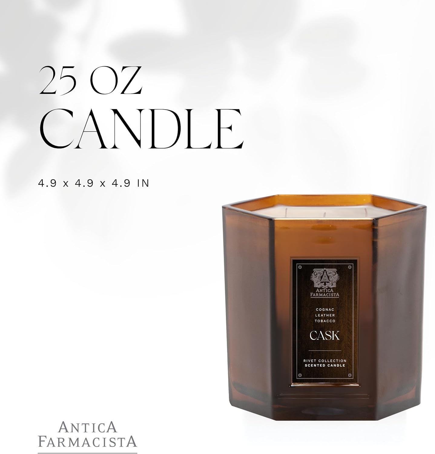Antica Farmacista Three-Wick Candle - Decorative Home Candle - Long-Lasting & Premium Scented - Luxury Gift - Cask, 25 oz