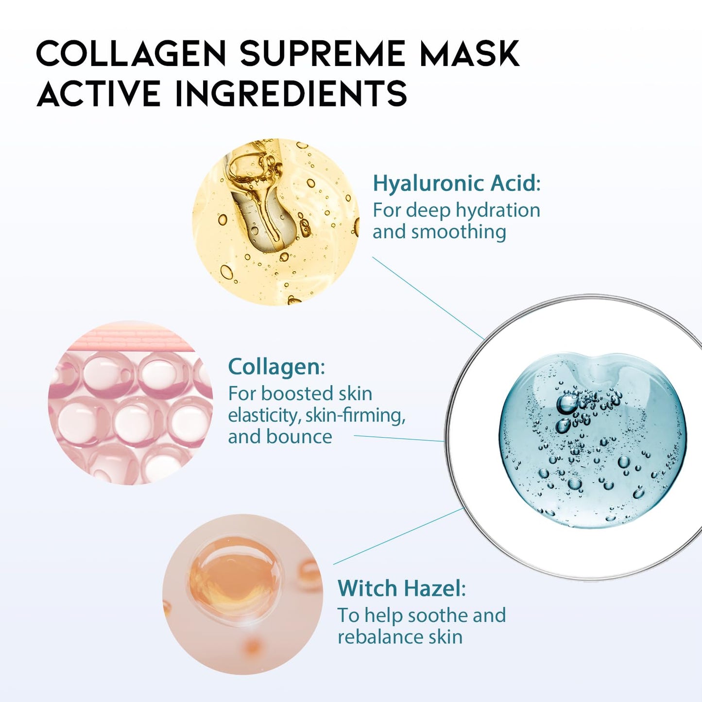 50Combo Korean Face Sheet Mask Gift Pack, Hydrating, Calming, Brightening, Smooting, Rejuvenating, EVE Vegan, Cica, Hyaluron, Retinol, Ceramide, Collagen