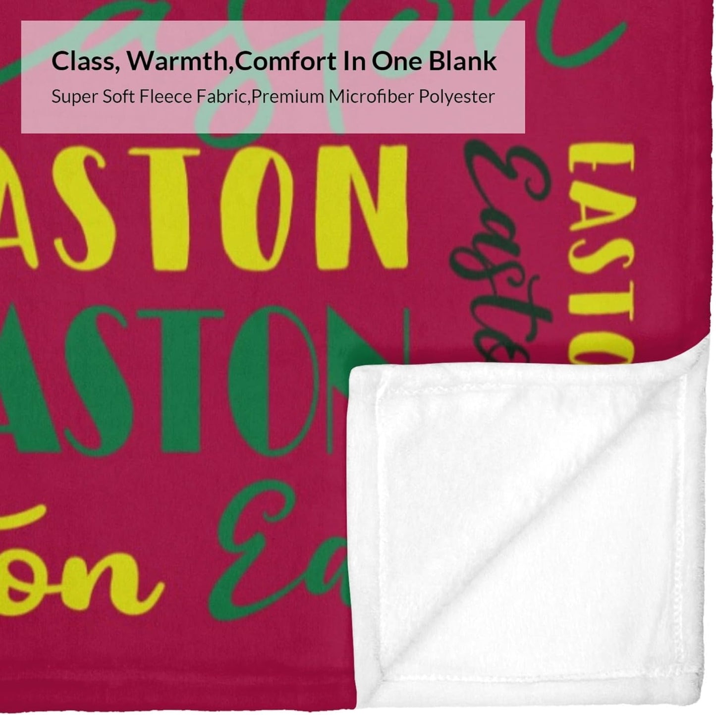 Name Blanket Personalized Blanket for Adult Kids Flannel Customize Throw Blanket Custom (Color 15, 40 x 50 Inches)