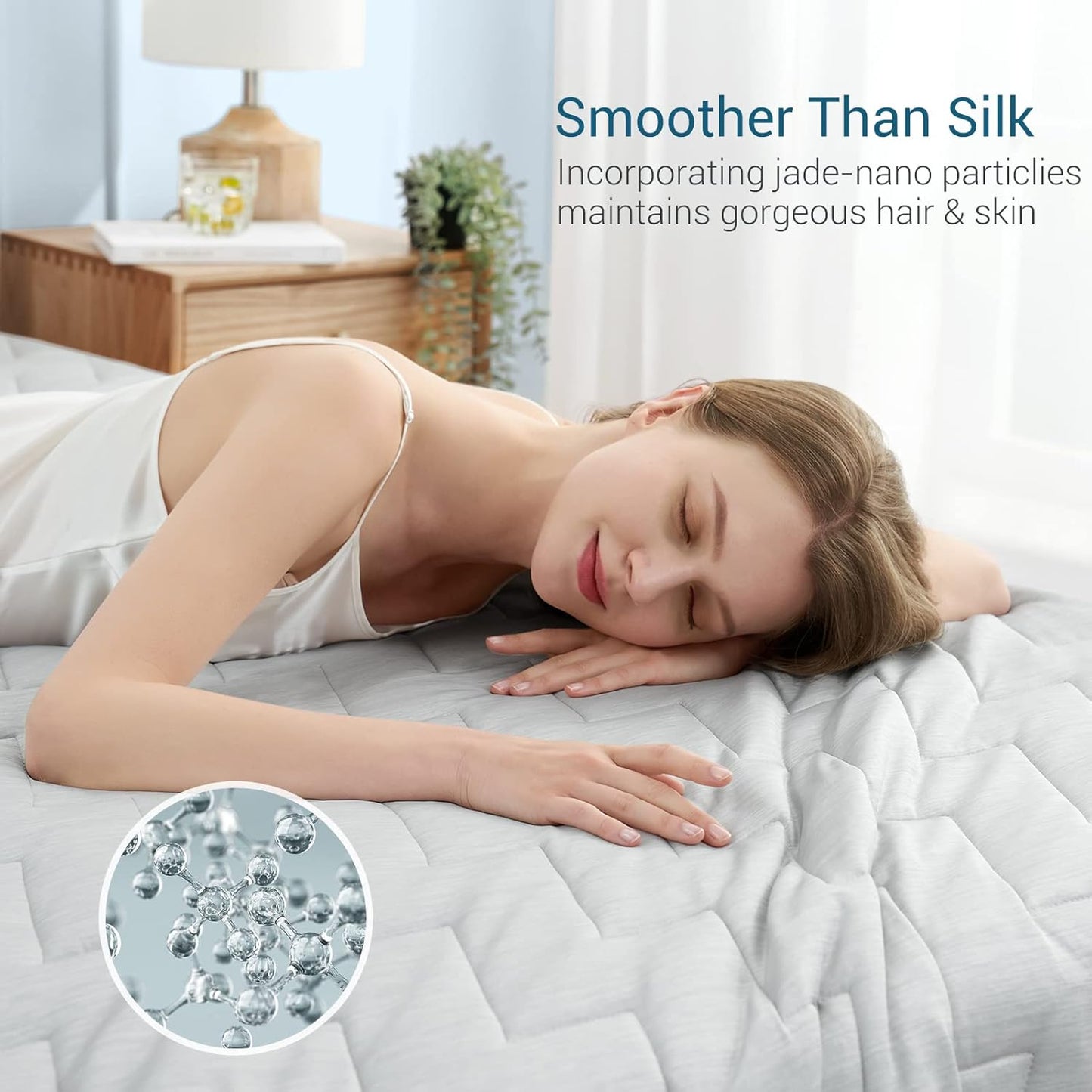 Elegear Revolutionary Cooling Comforter Queen, Japanese Q-Max>0.5 Arc-Chill Cooling Comforter Blanket for Hot Sleepers, Summer V-shaped Precision Lightweight Ice Cold Blanket for Night Sweats Sleeping