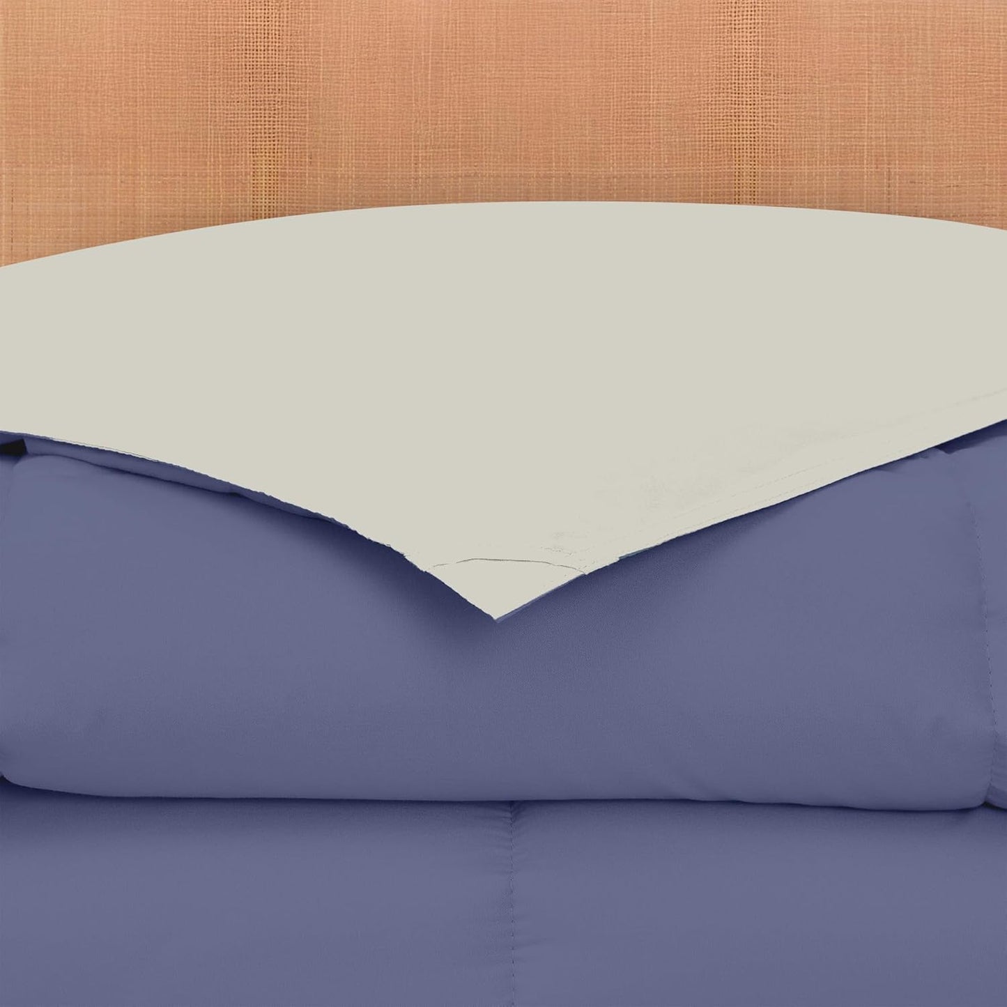 Modern Threads Down Alternative Reversible Comforter Blue/Cream Queen