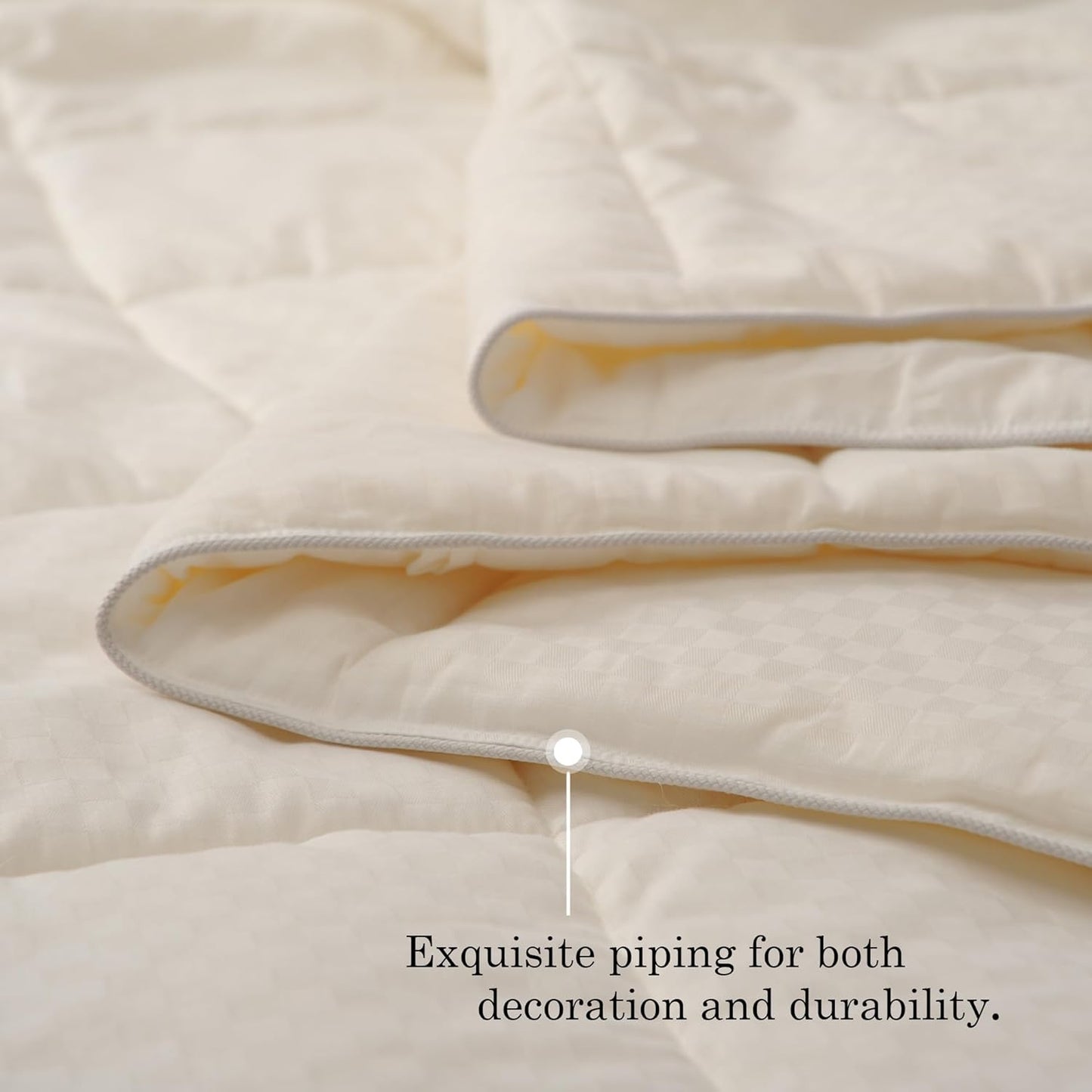 CUDDLE DREAMS Wool Comforter Duvet Insert, 100% Australian Wool Filling with Soft Noiseless Cotton Shell, Natural Warmth (Midweight for All Season, Twin)