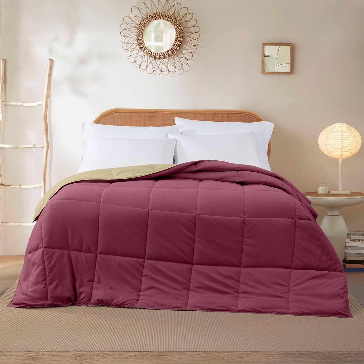 Modern Threads Down Alternative Reversible Comforter Red/Beige King