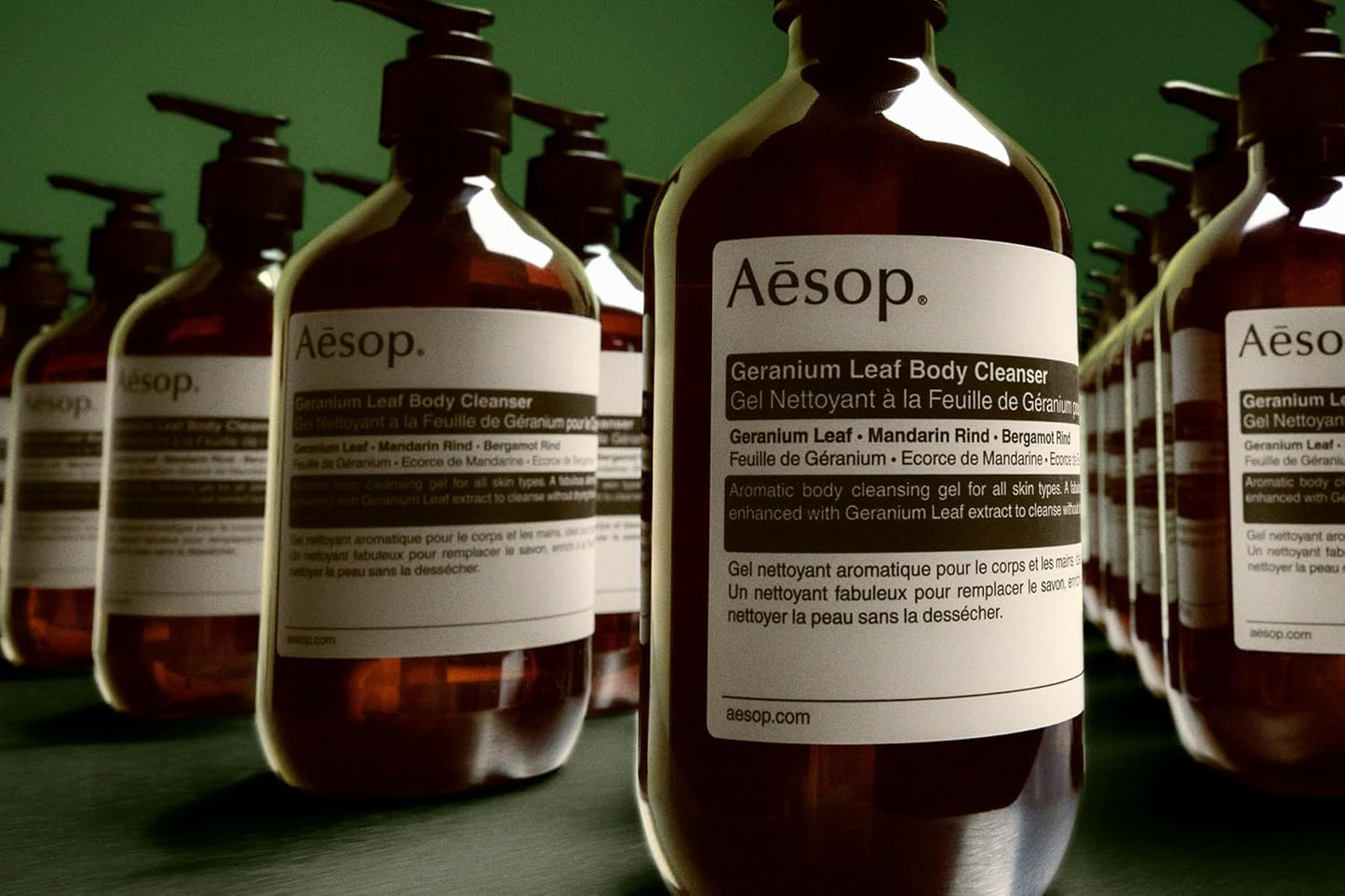 Aesop Geranium Leaf Body Cleanser Refill | Invigorating Gentle Cleansing Gel | Green, Citrus, Fresh | 16.9 fl oz