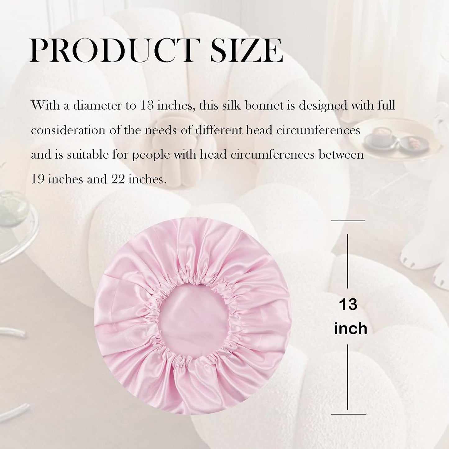 Satin Bonnet Double Layer Silk Bonnet for Sleeping Women Hair Care for Natural Curly