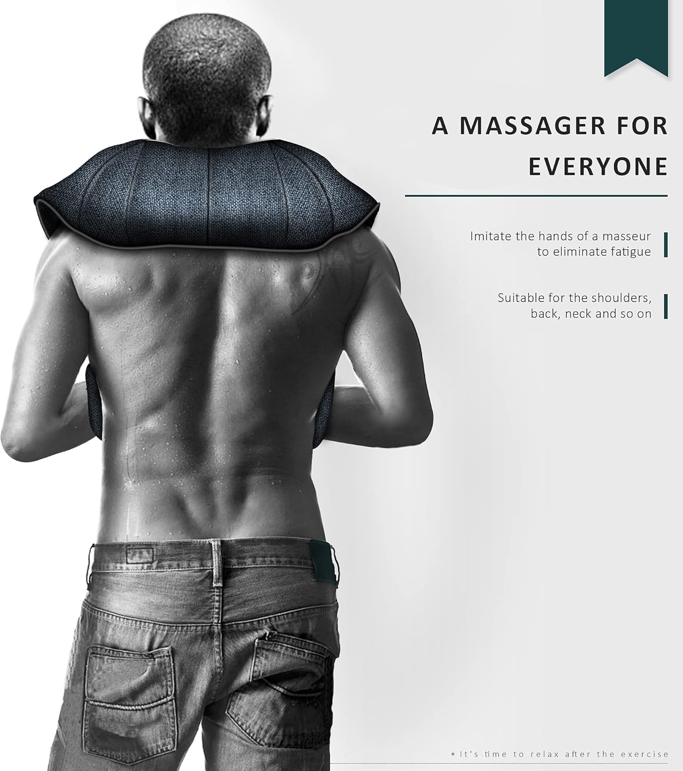 Mo Cuishle Shiatsu Neck and Back Massager with Heat – Deep Kneading for Shoulder and Neck – Ideal Gift for Men, Women, Mom, Dad Him & Her – Perfect for Christmas, Mother's Day, Father's Day, Birthdays